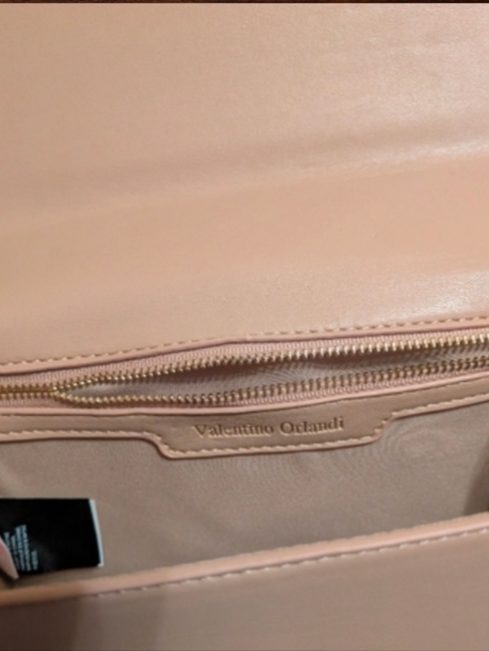 Valentino Orlandi Large Quilted Crossbody Tote - *Vegan* -Cream- NWT - Picture 4 of 6